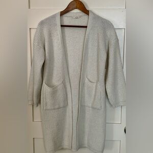 Promesa Cream Colored Open-Front Cardigan